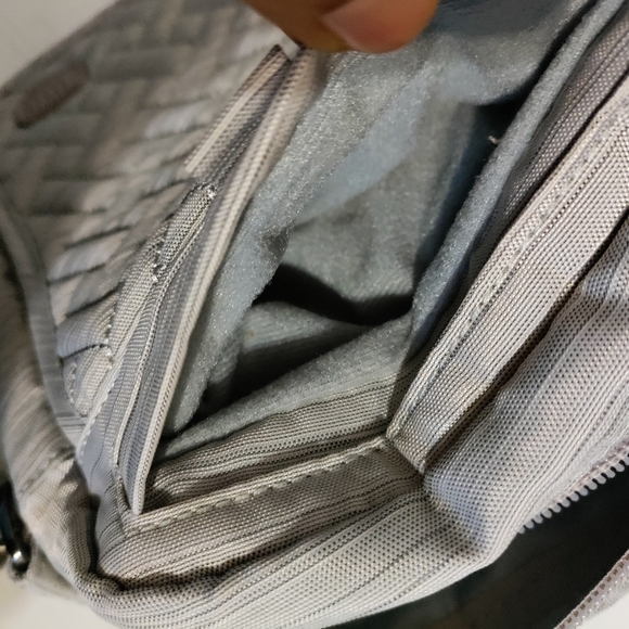 Lug Hopper Convertible Crossbody Shoulder Bag, Purse, Silver - Picture 13 of 13